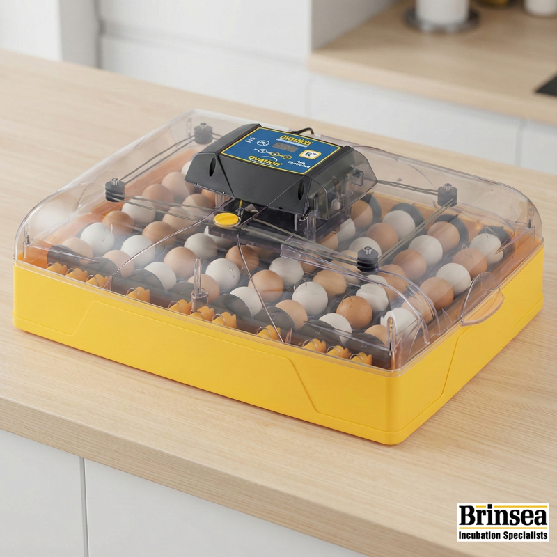 Brinsea incubator automatic turning cradles in action